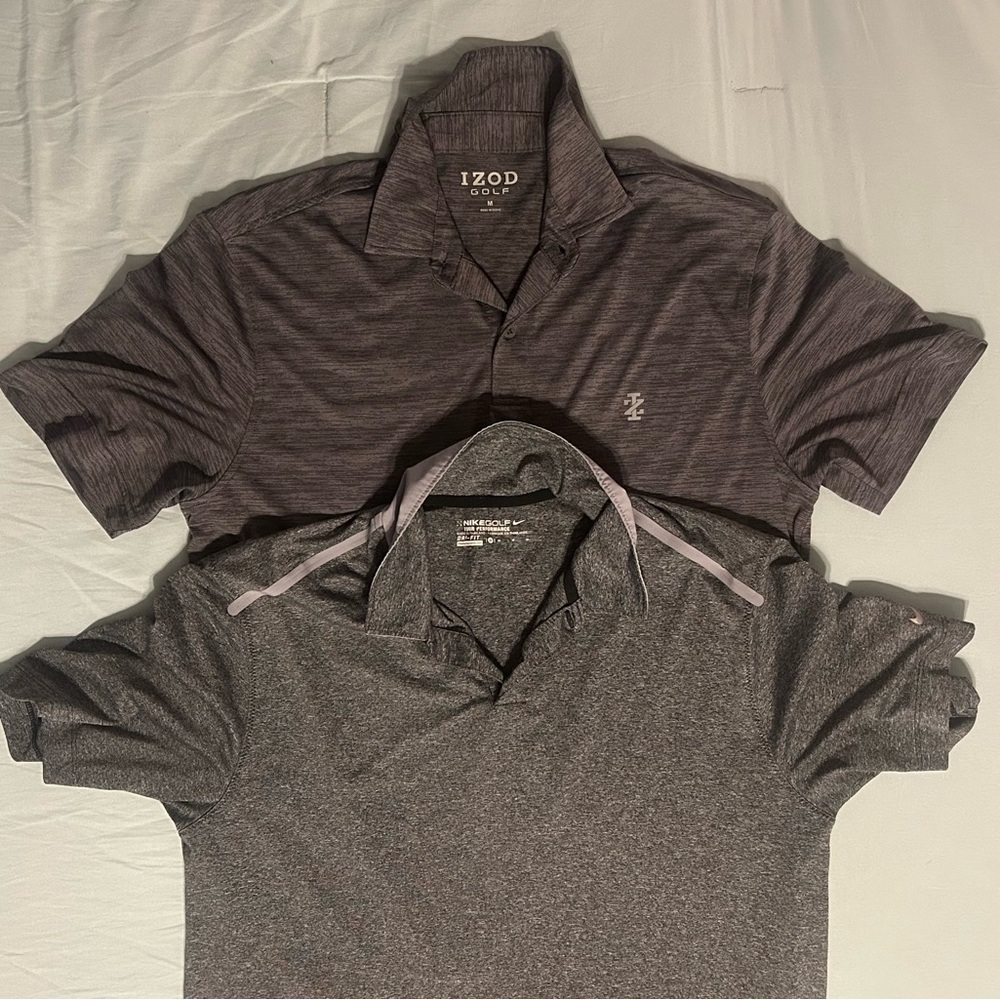 2 golf shirts- Nike & Izod    Golf/ Polo shirts